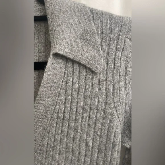NWT Veronica Beard Grey Melange 100% Cashmere Cardigan Sweater - Size Small